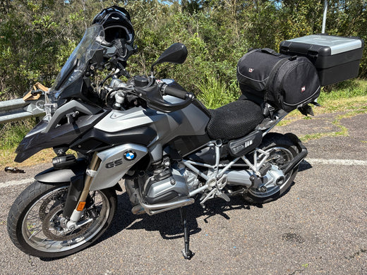 Wind Rider mesh seat cover on a BMW R 1200 GS